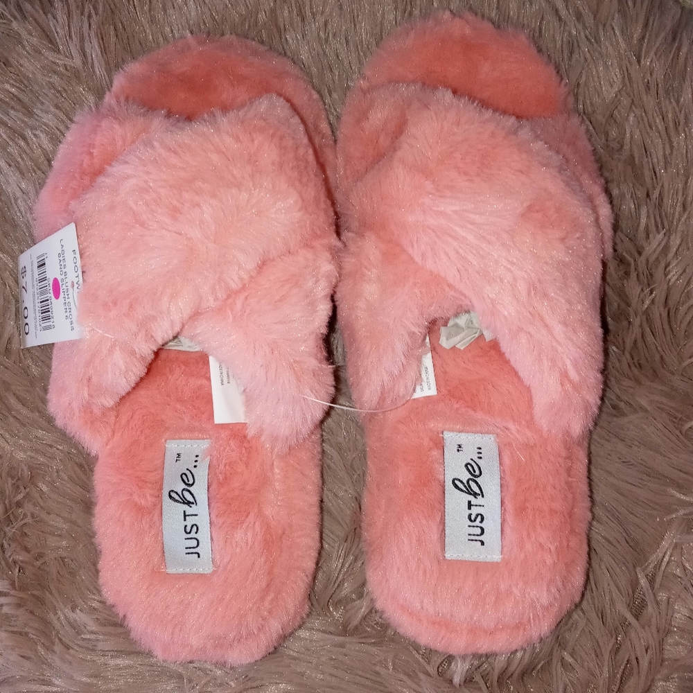 Pink Slippers Size 6 NWT